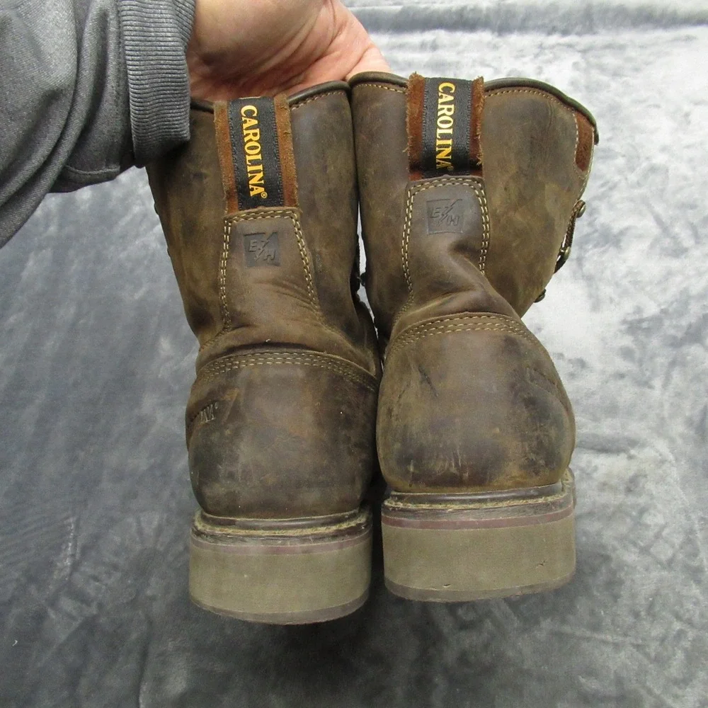 Carolina Mens Work Boots 8.5D Waterproof Composite Toe Brown Leather Lace Logger